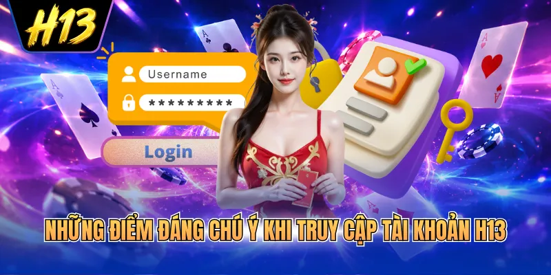 Những điểm đáng chú ý khi truy cập tài khoản H13